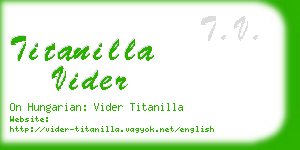 titanilla vider business card